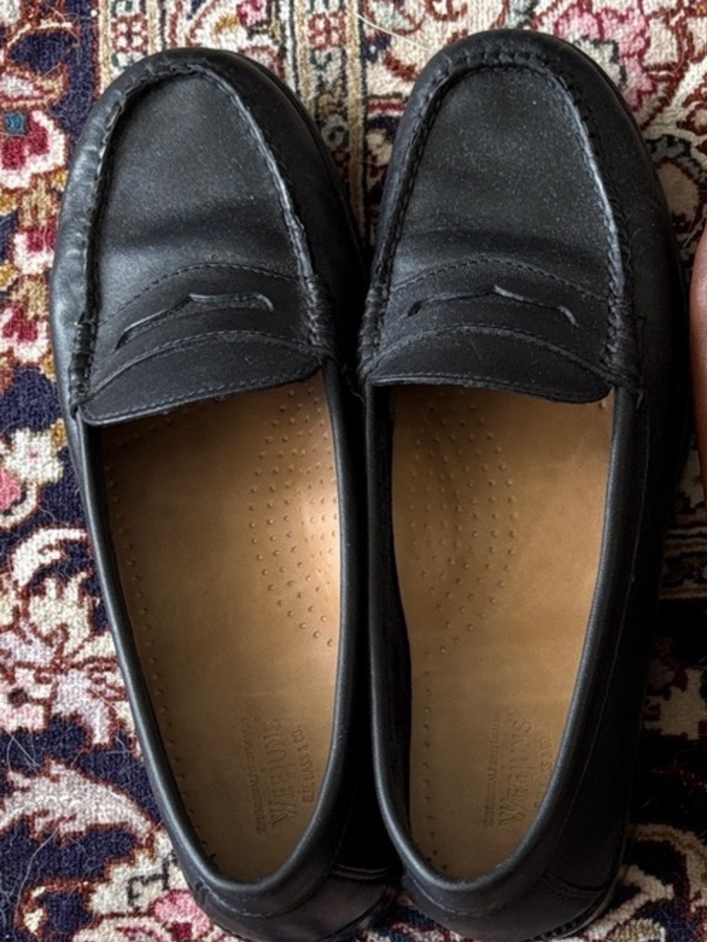 Weejuns Classic Black Penny Loafers
